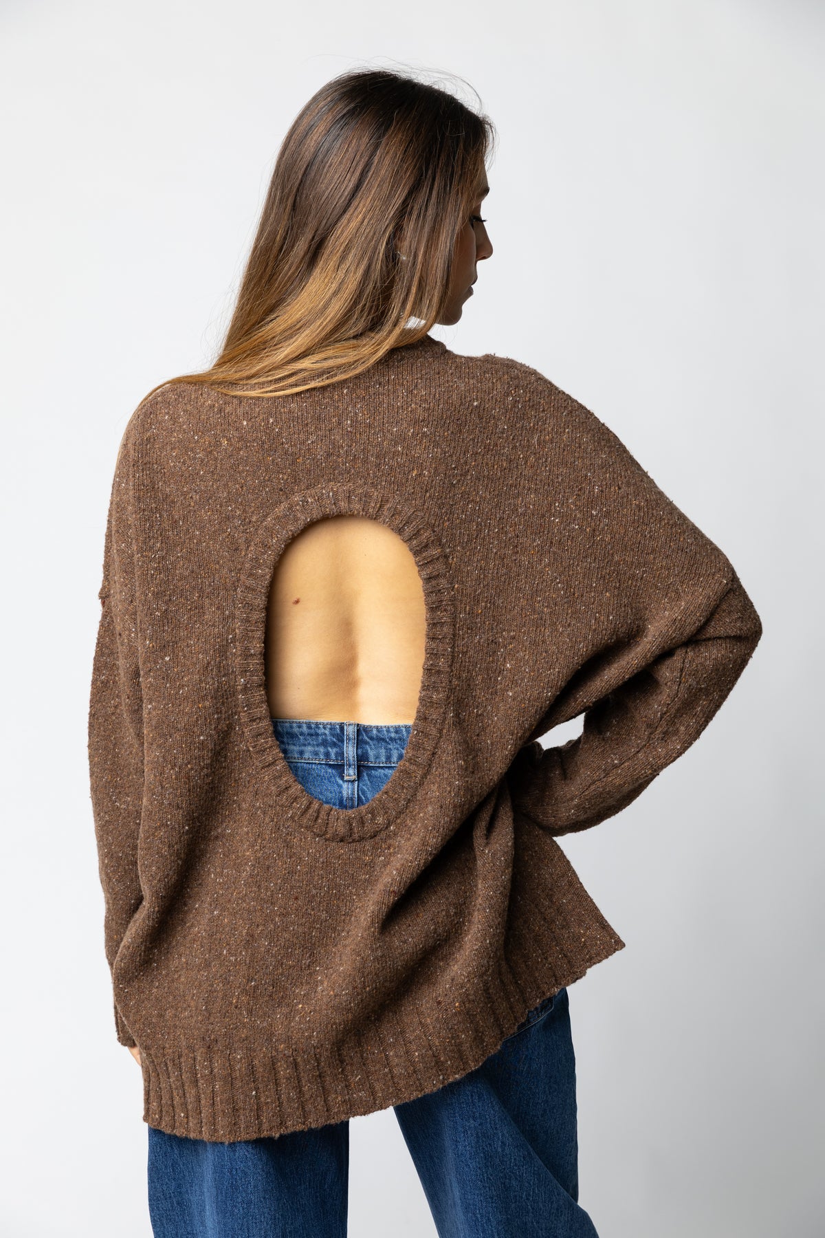 Maxi maglia con oblò