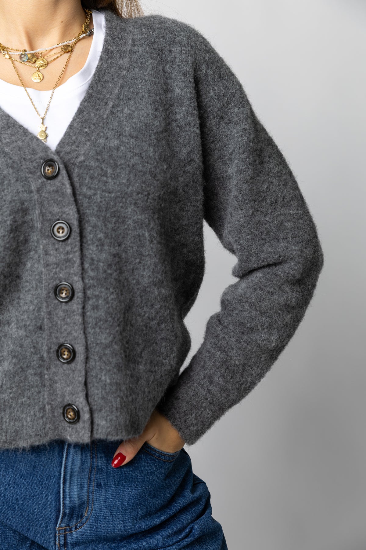Cardigan in alpaca