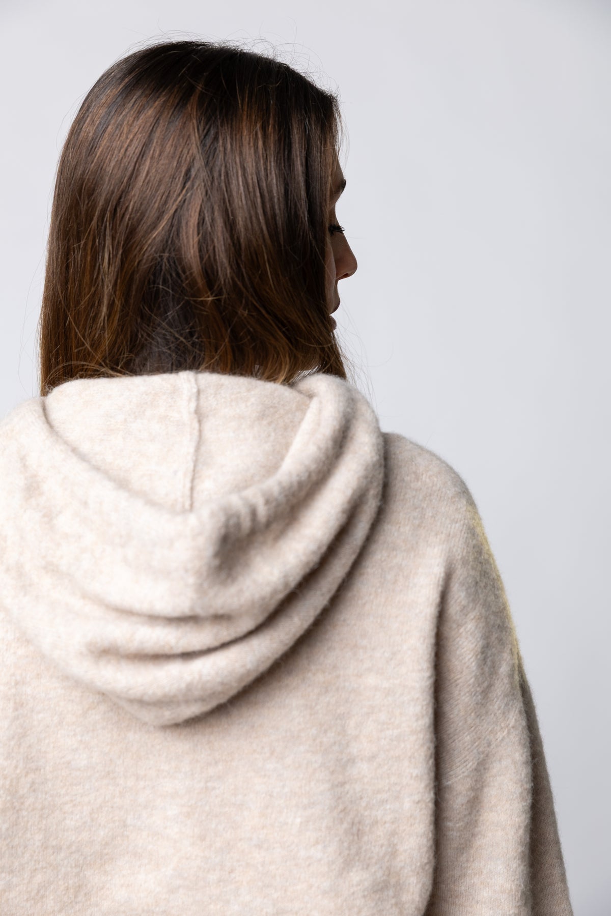 Maglia con cappuccio in alpaca