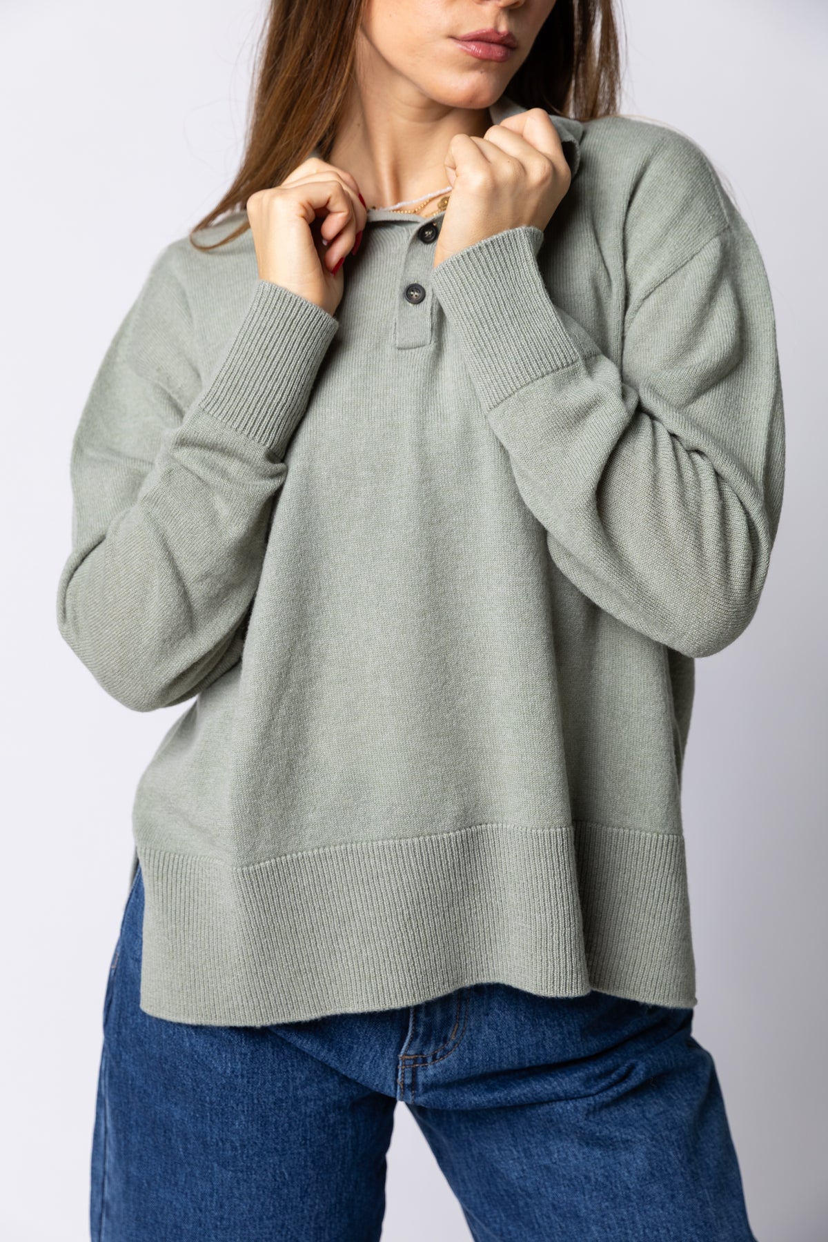 Polo in lana e cashmere