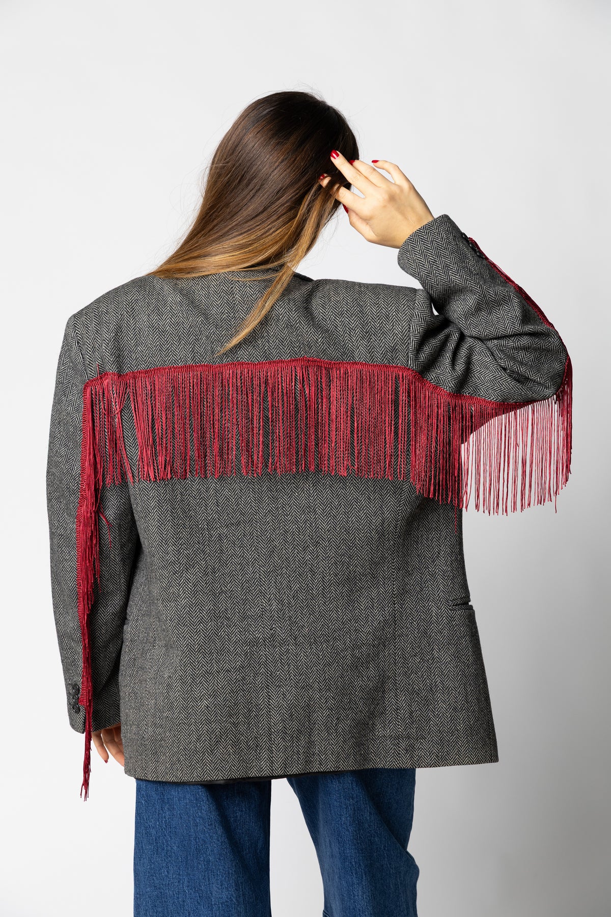 Giacca sartoriale custom frange #2