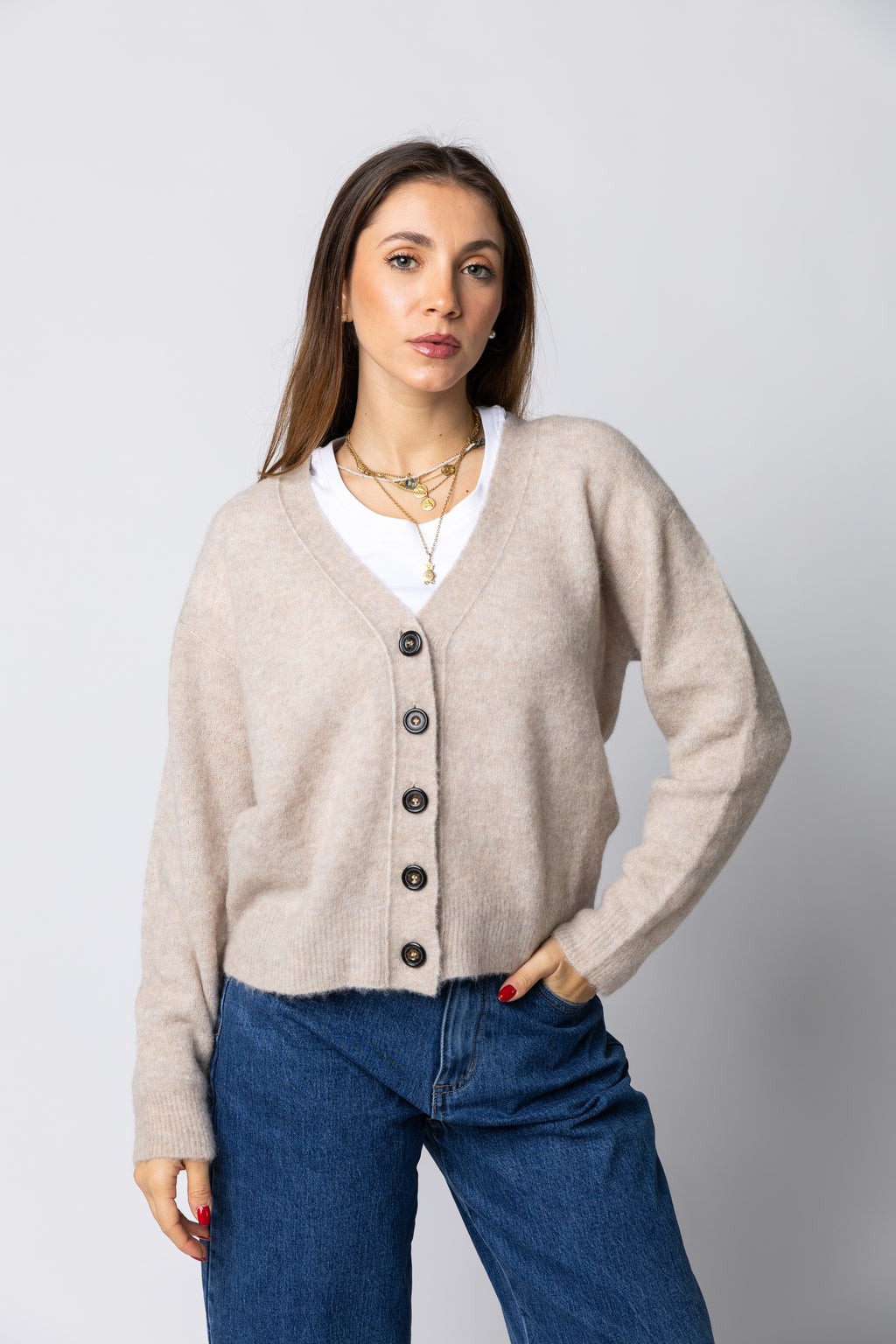 Cardigan in alpaca