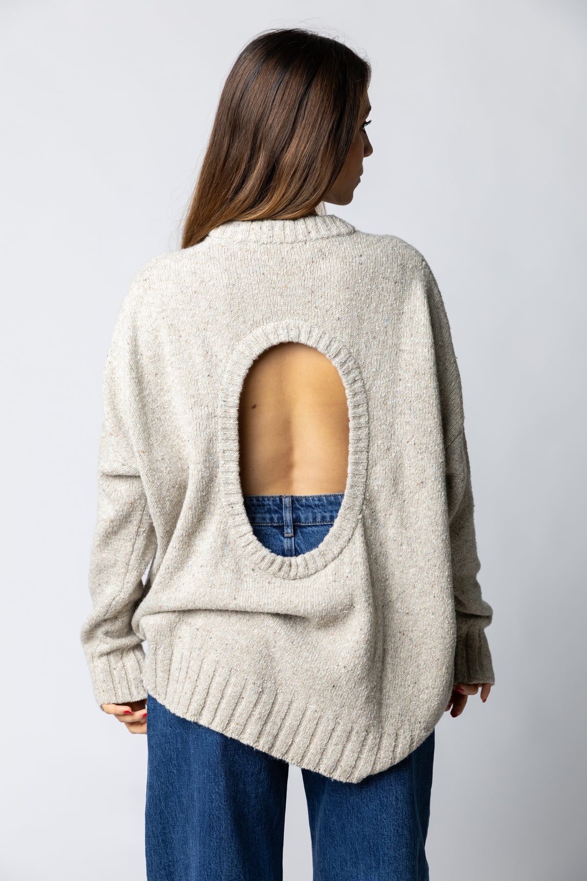 Maxi maglia con oblò