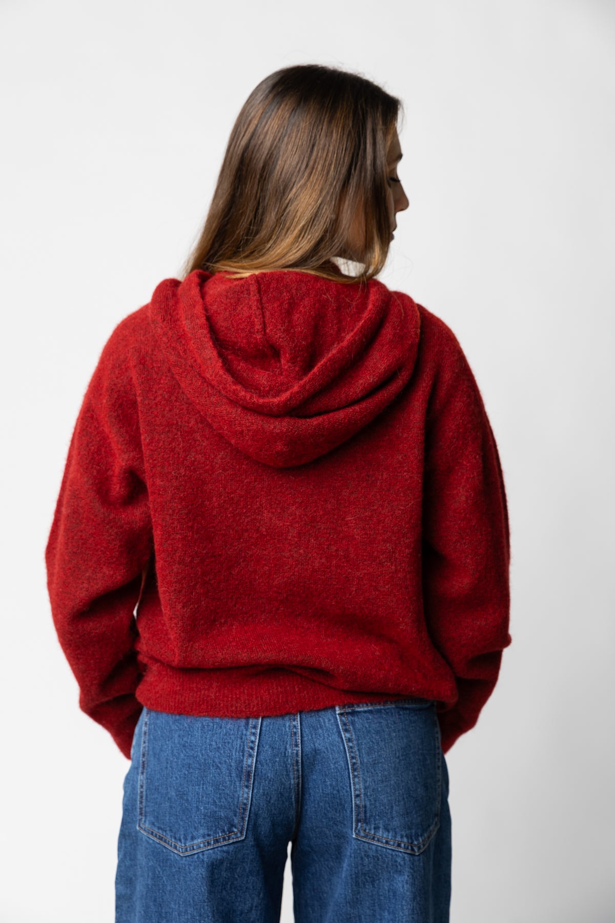 Maglia con cappuccio in alpaca