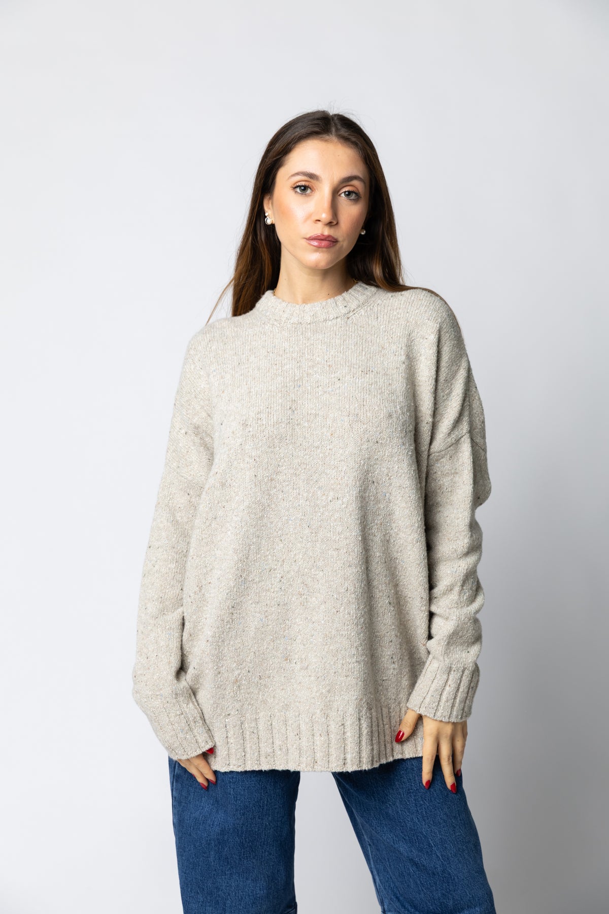 Maxi maglia con oblò