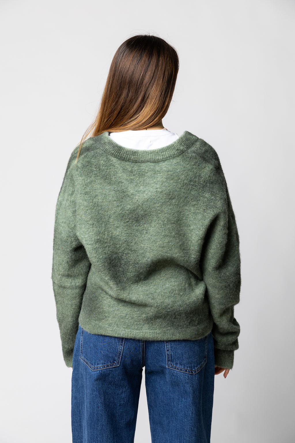 Maglia scollo V sfumata