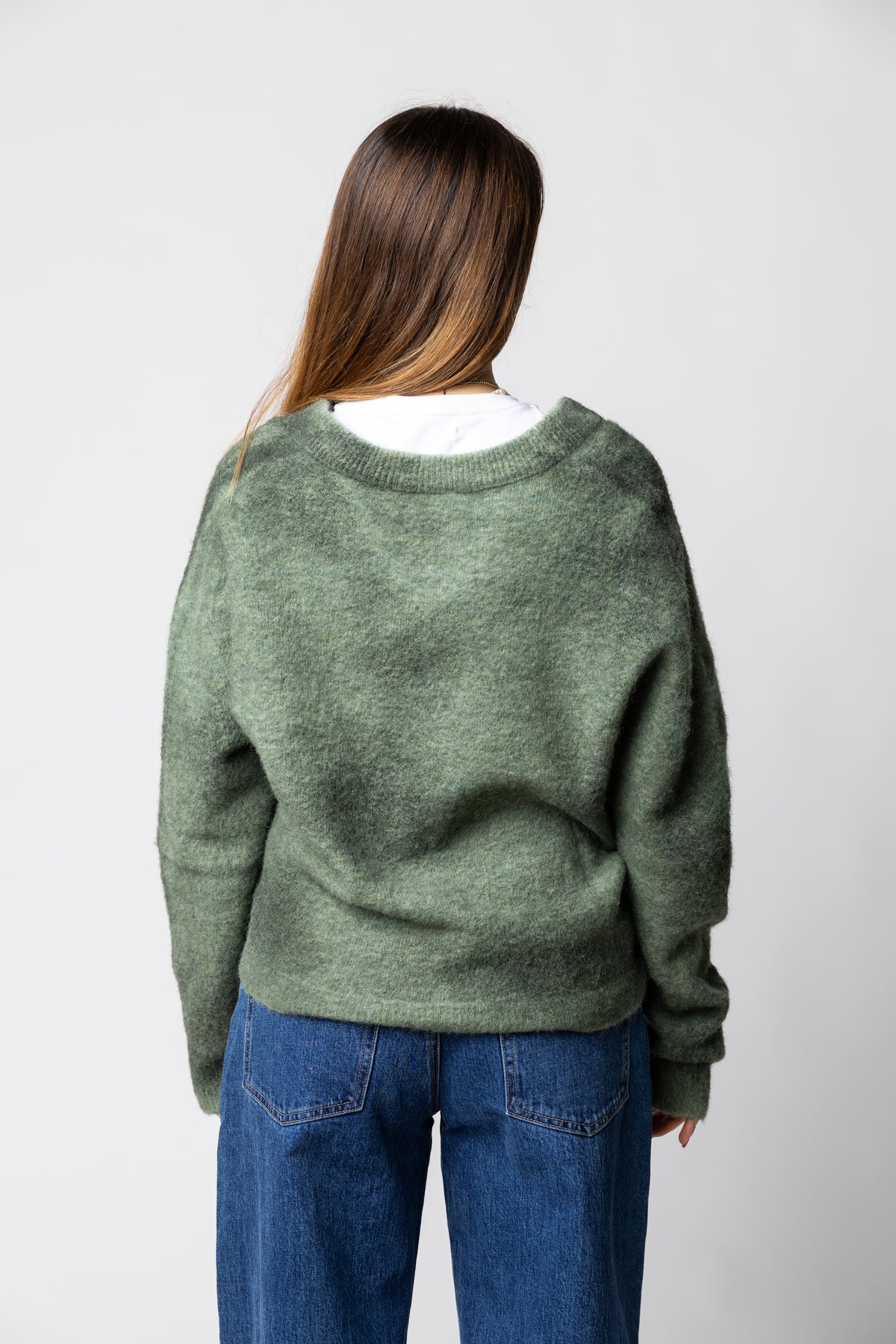 Maglia scollo V sfumata