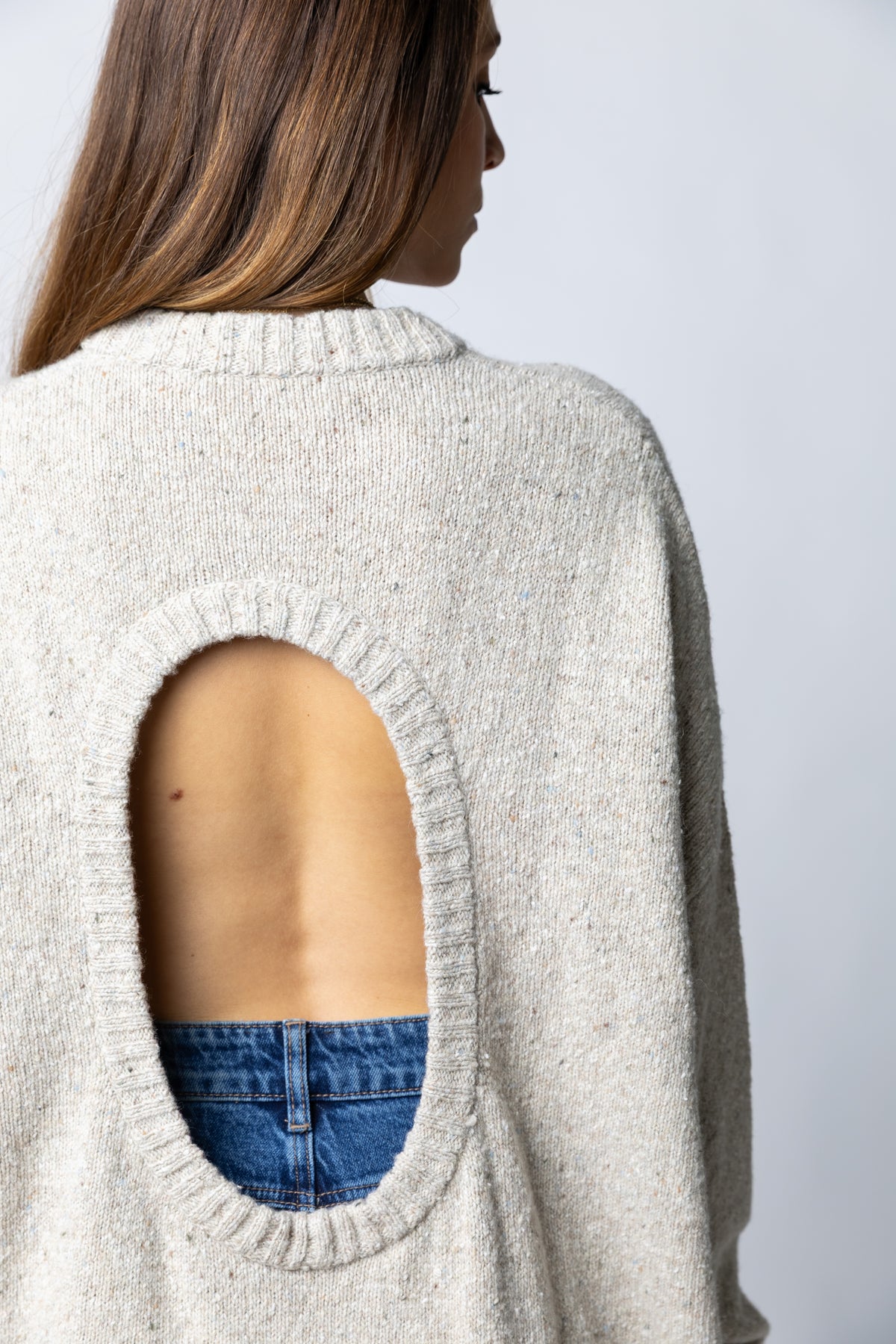 Maxi maglia con oblò