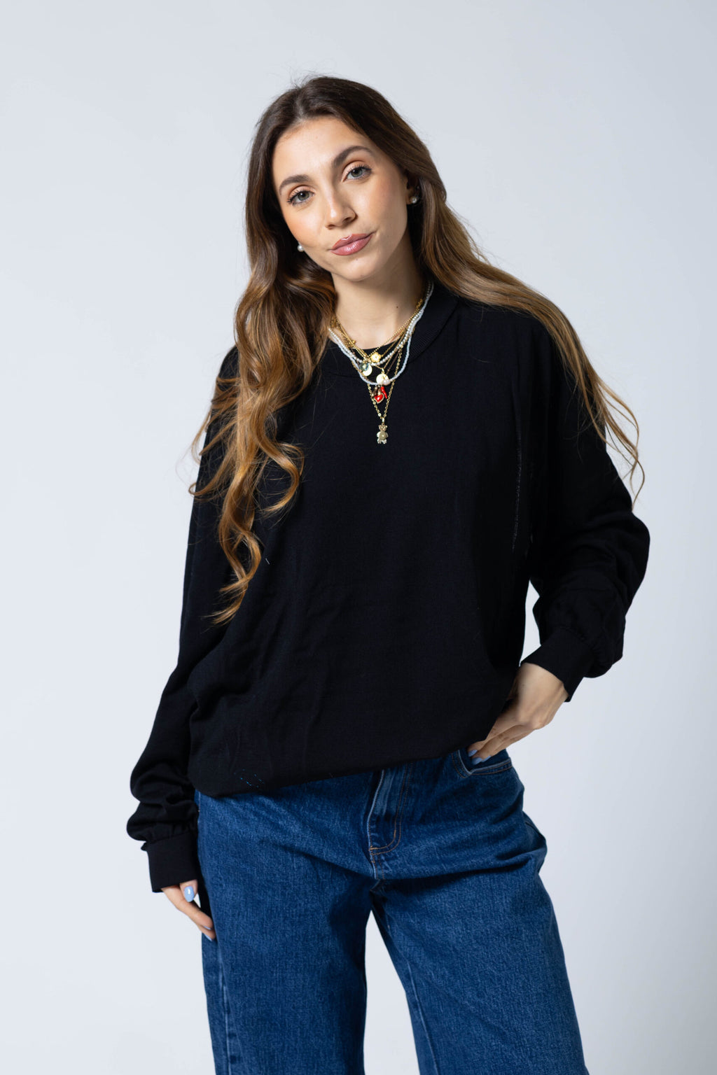 Maglia con schiena in voilè