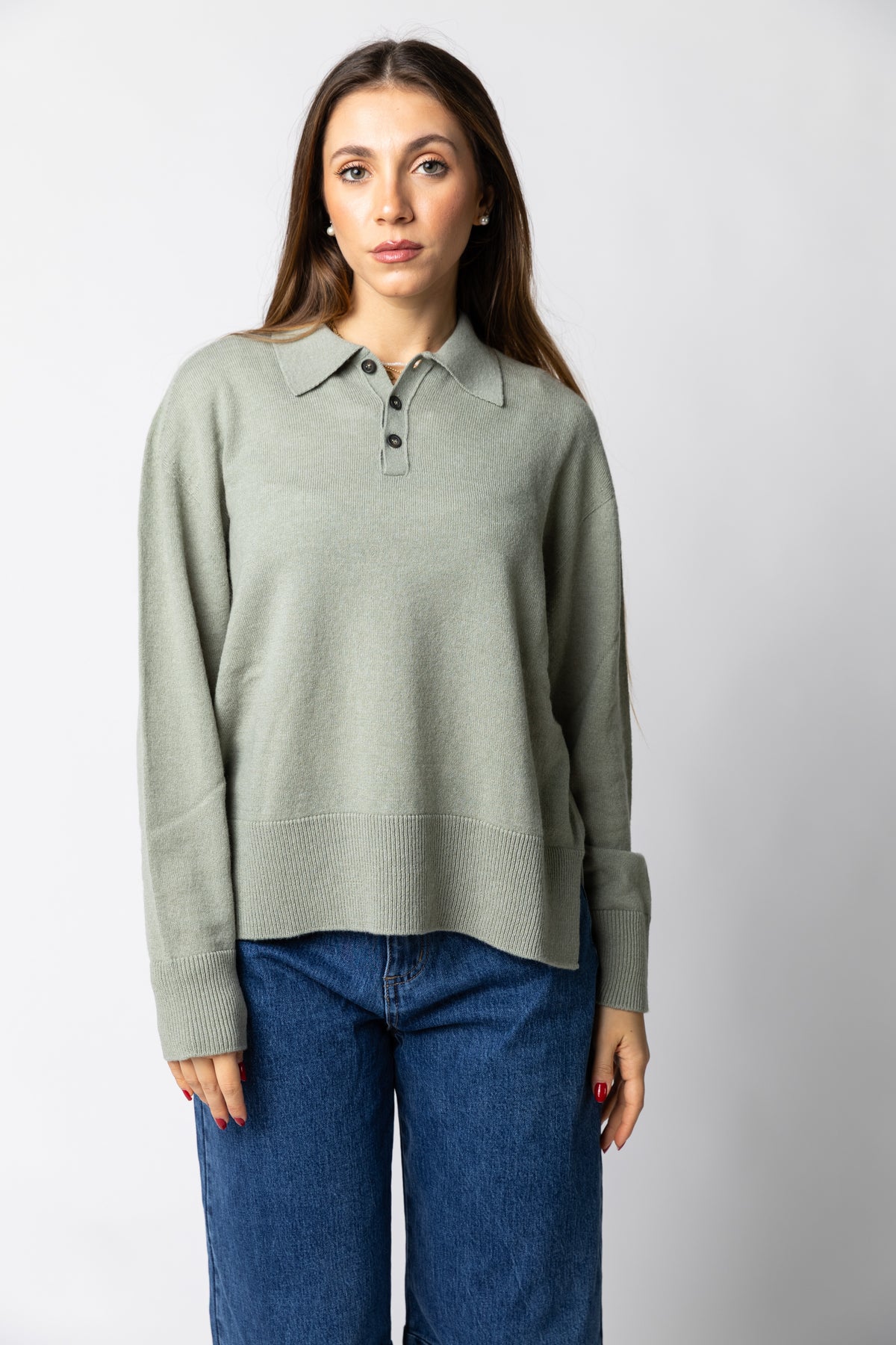 Polo in lana e cashmere