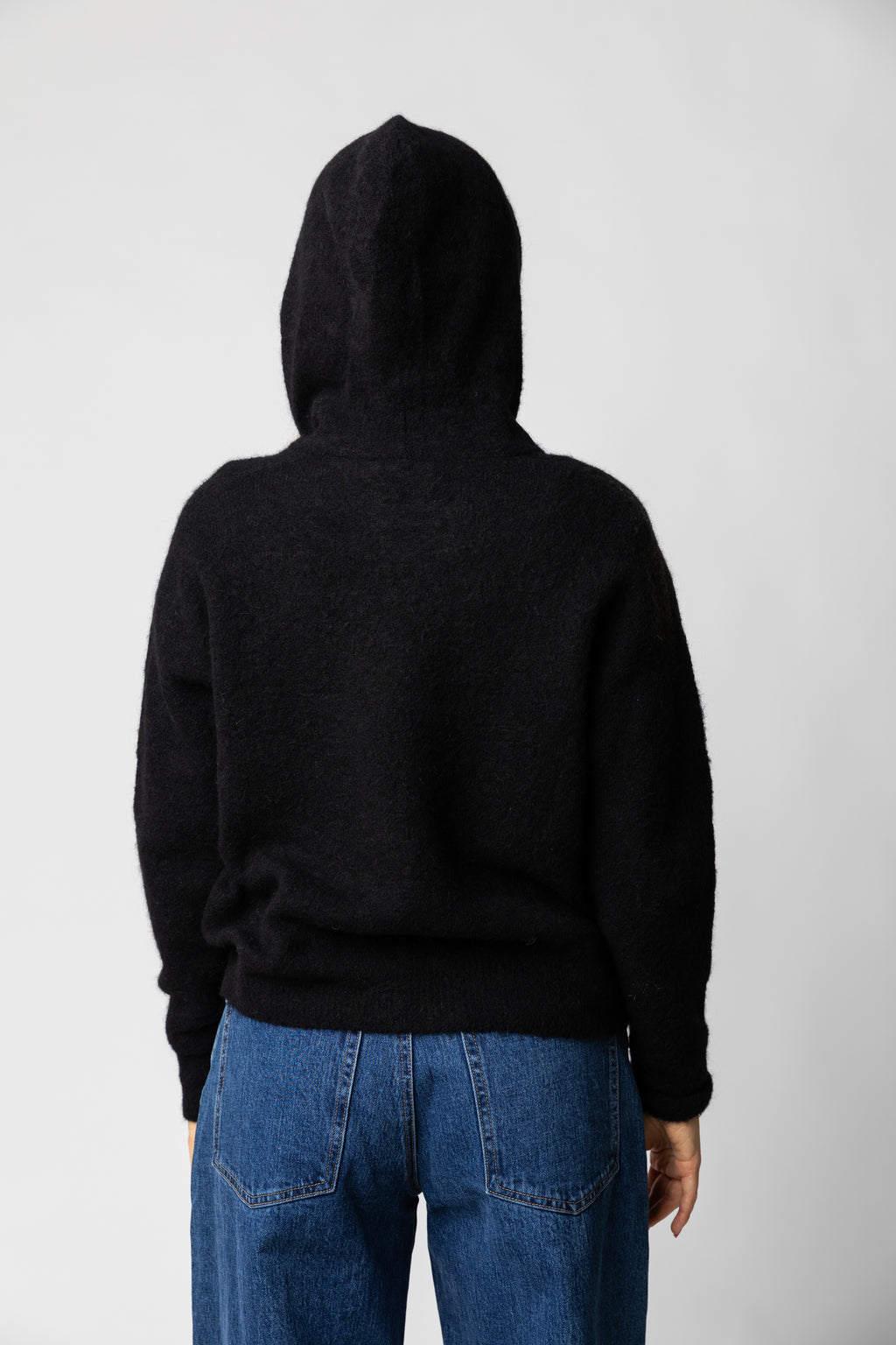 Maglia con cappuccio in alpaca