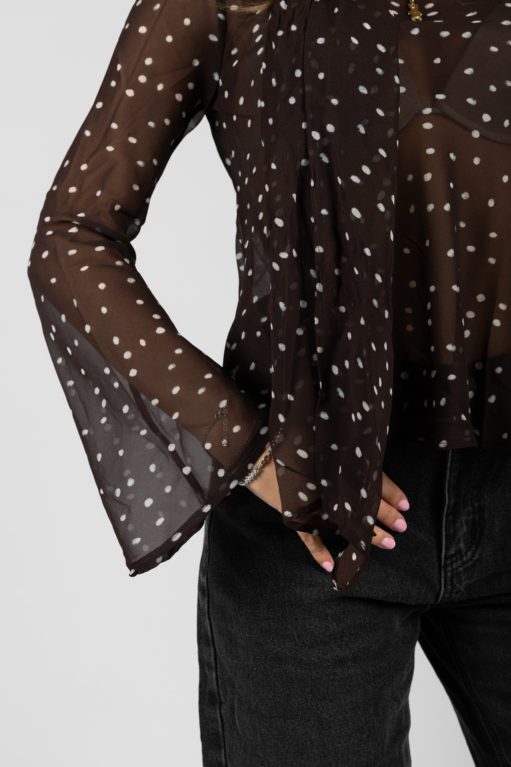 Blusa in voilè pois