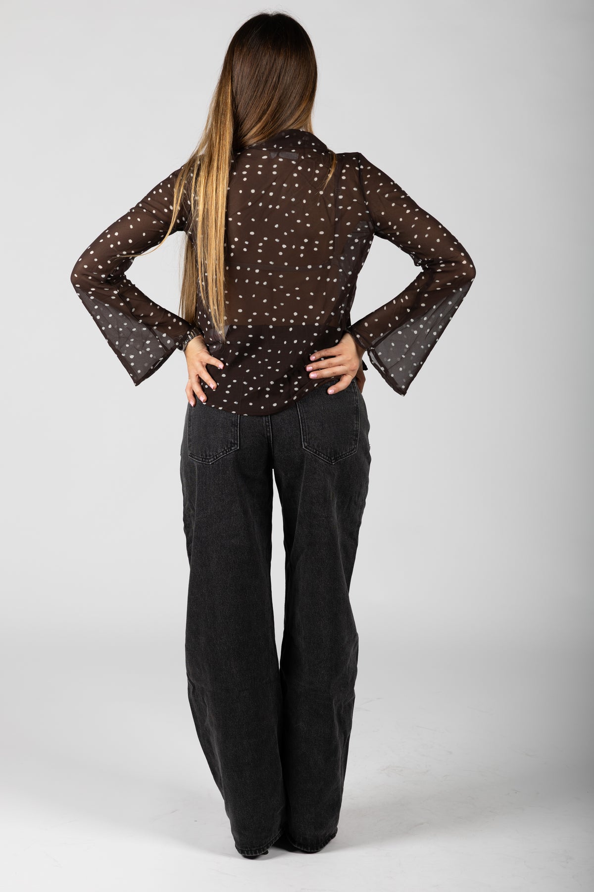 Blusa in voilè pois