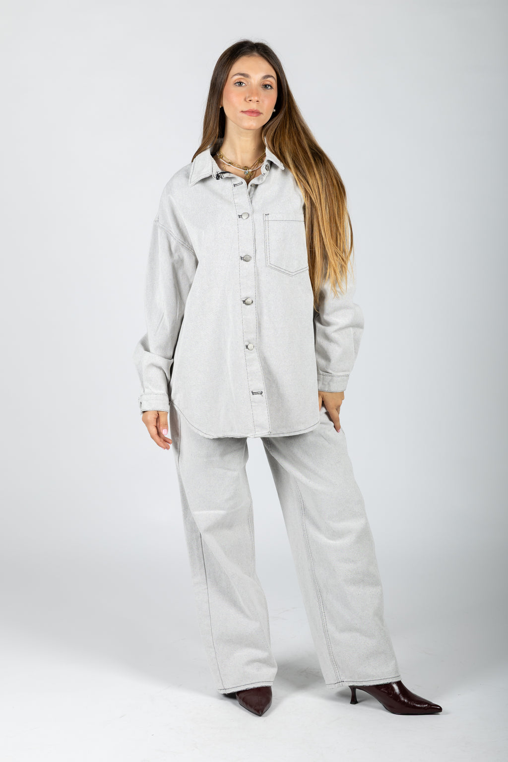 Camicia in denim di cotone