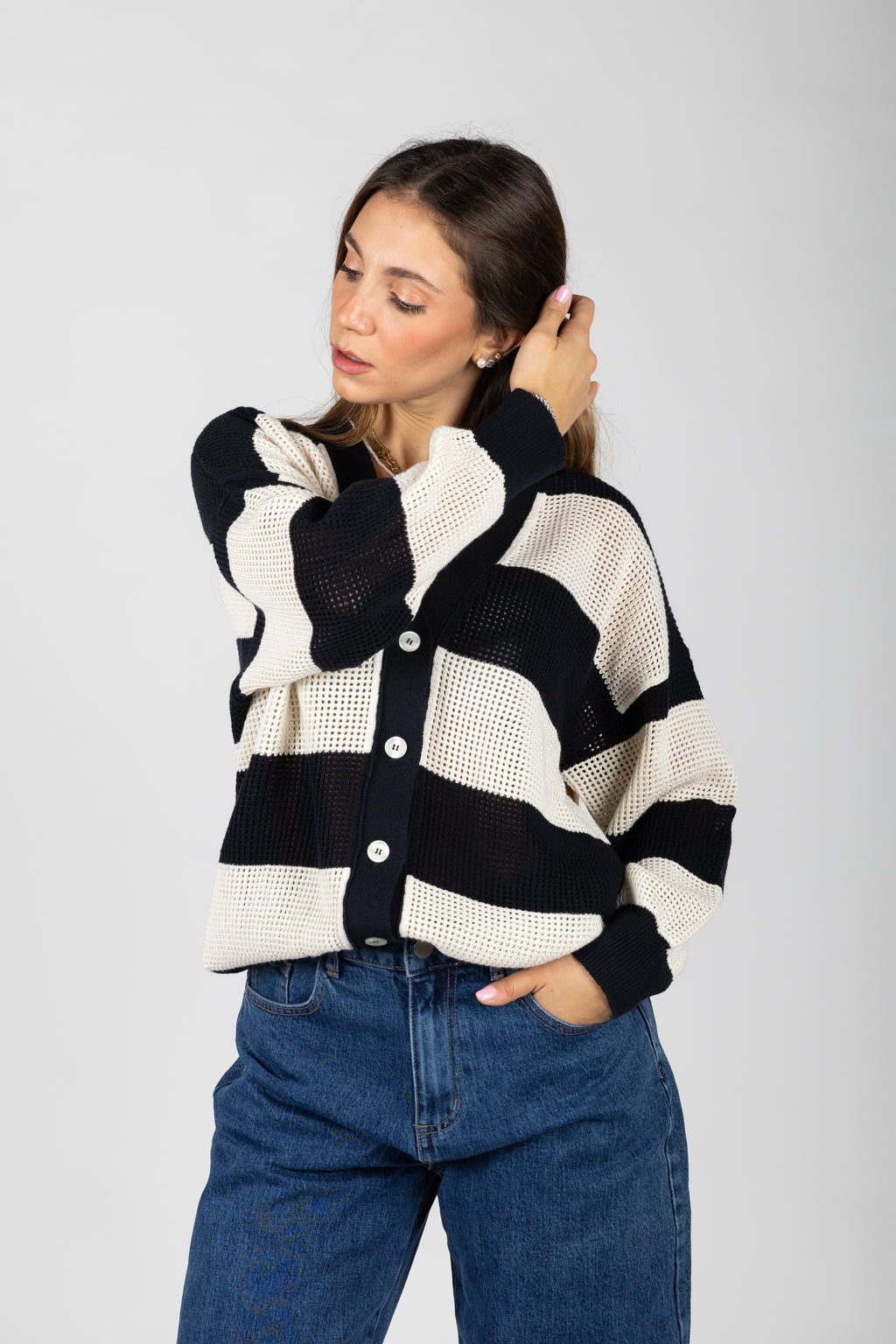 Cardigan a righe
