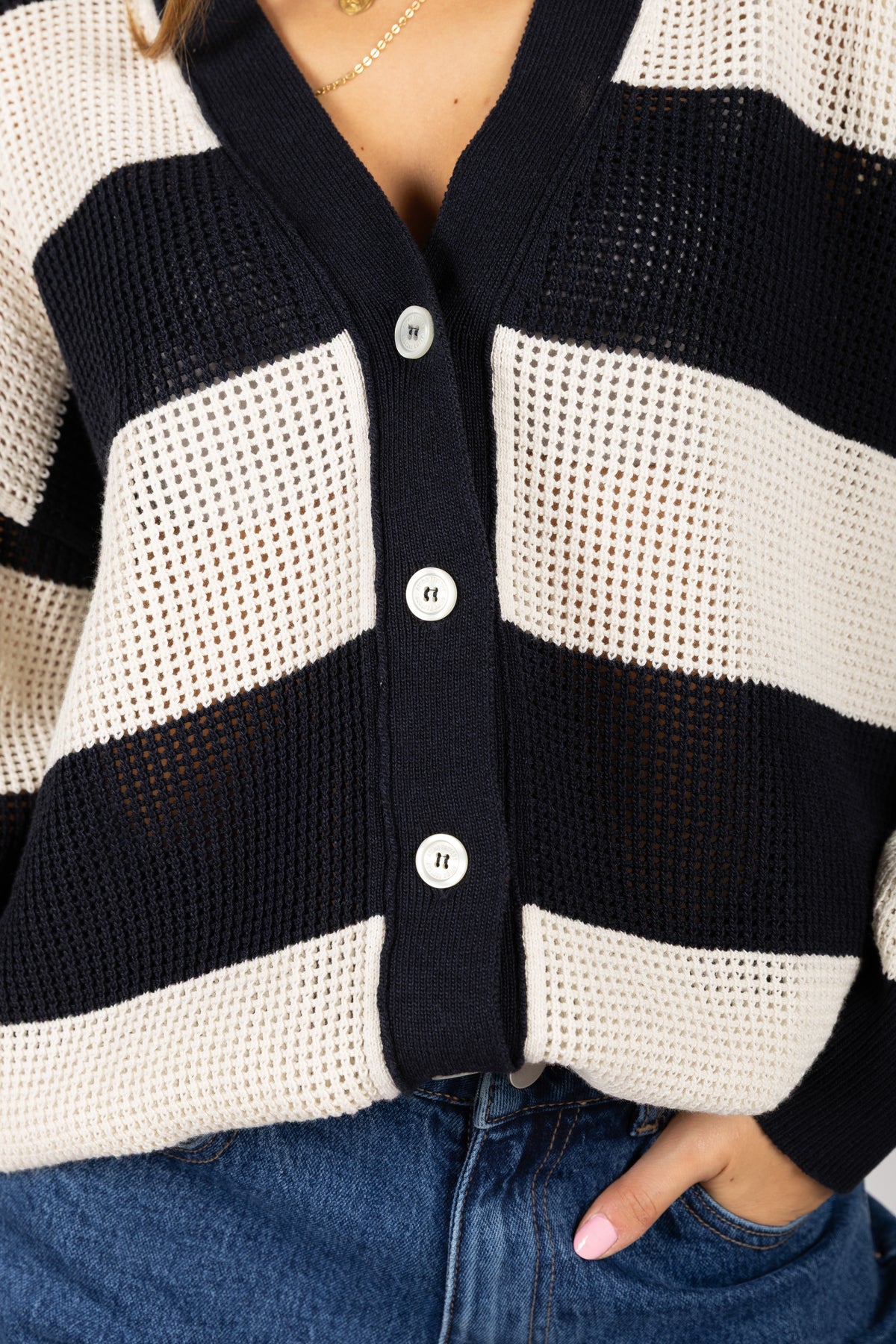 Cardigan a righe