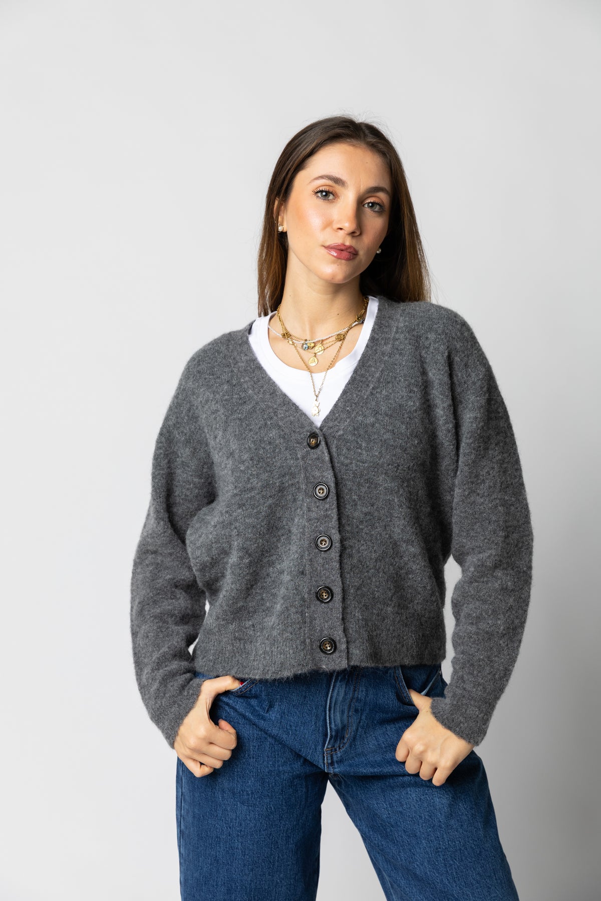 Cardigan in alpaca