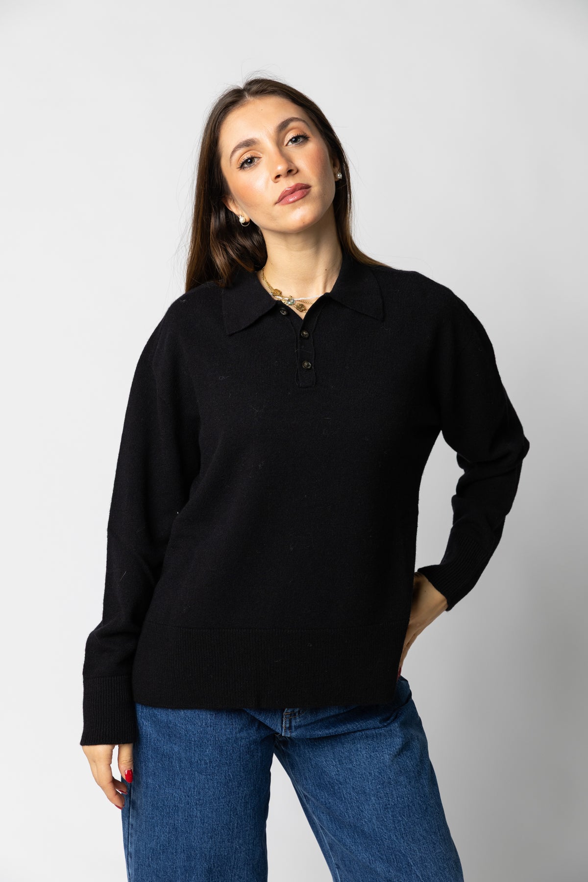 Polo in lana e cashmere