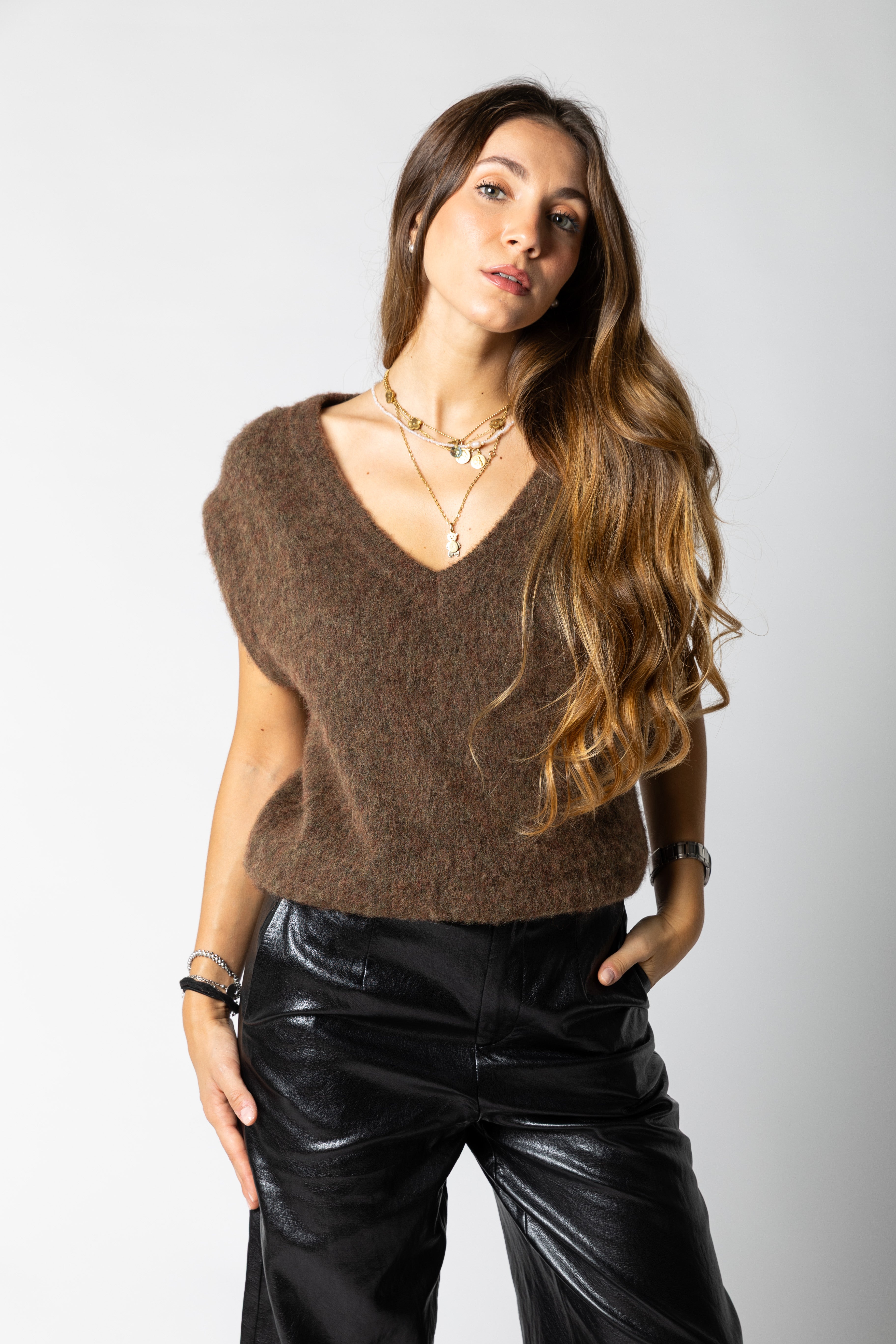 Gilet con scollo a V Maria