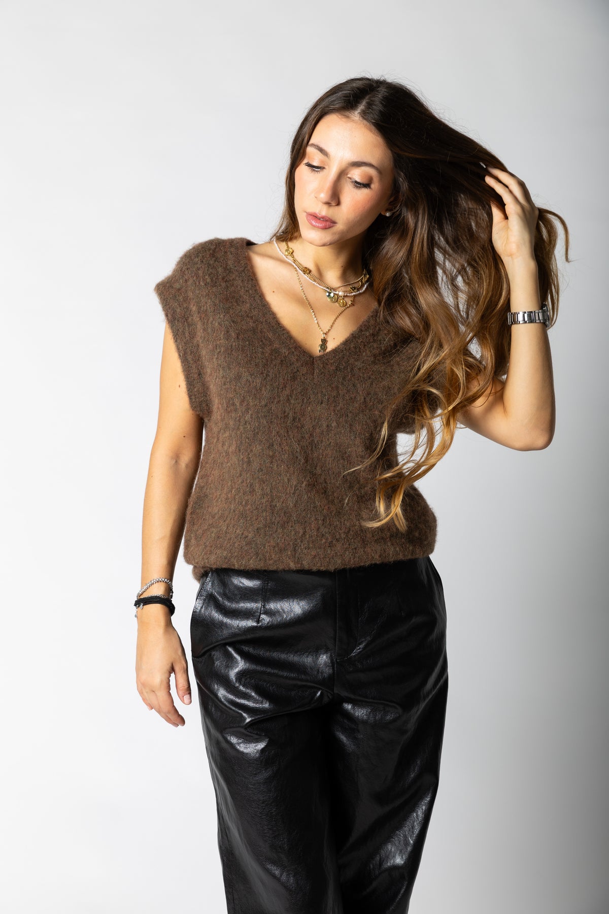 Gilet con scollo a V Maria
