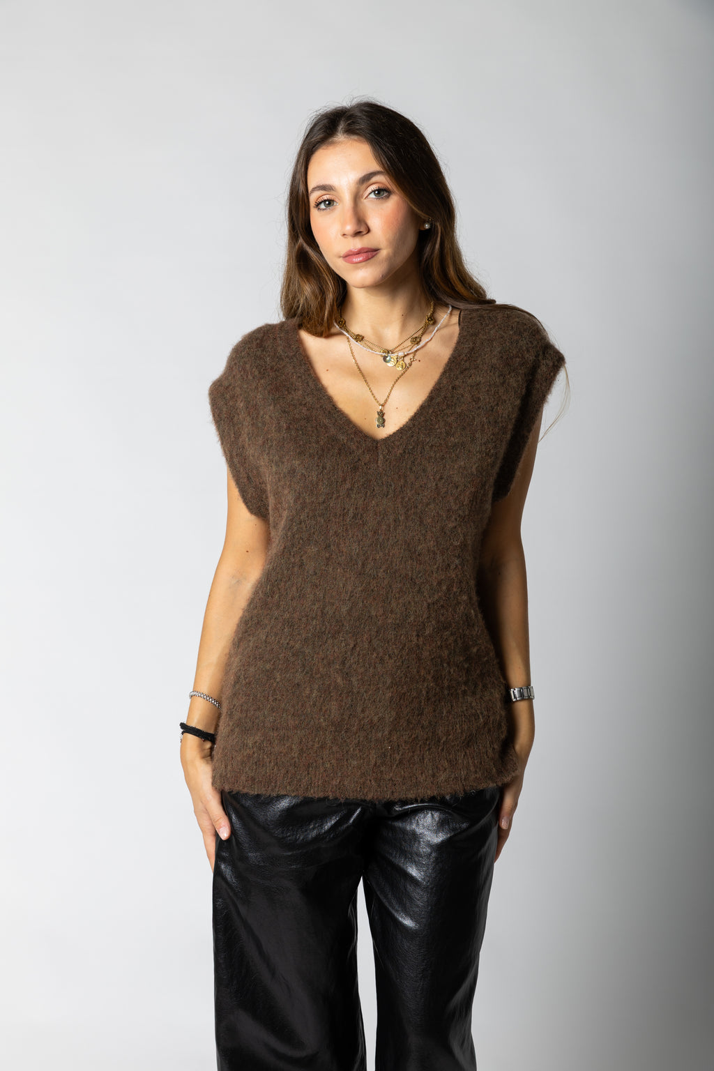 Gilet con scollo a V Maria