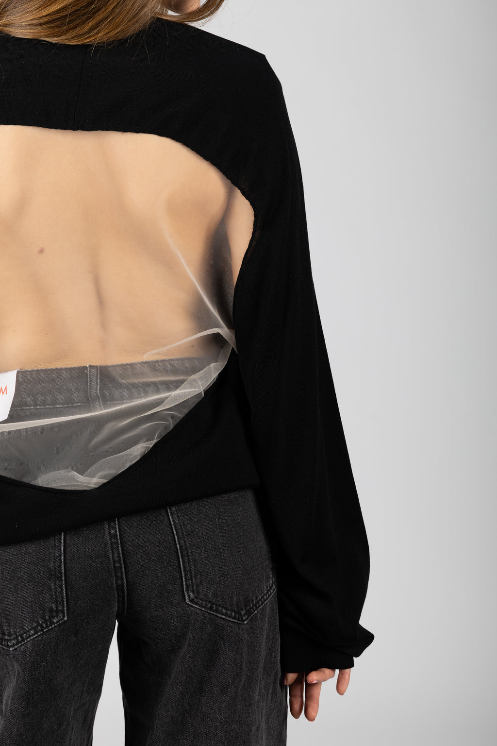 Maglia con schiena in voilè