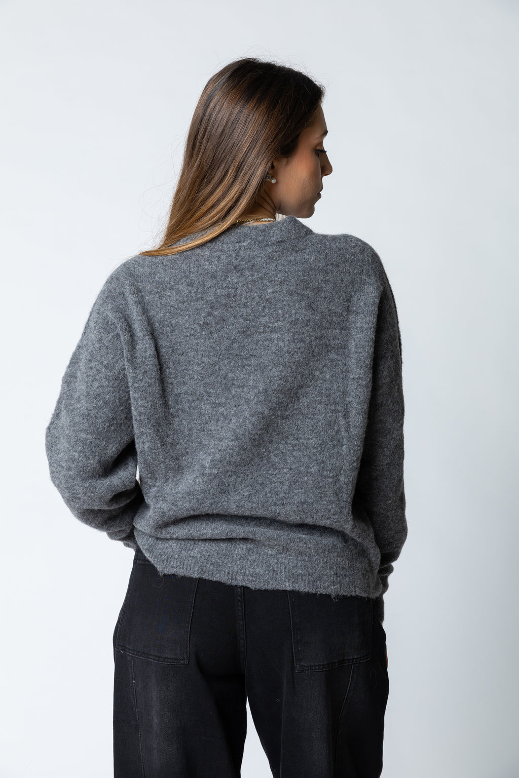 Maglione girocollo in lana alpaca