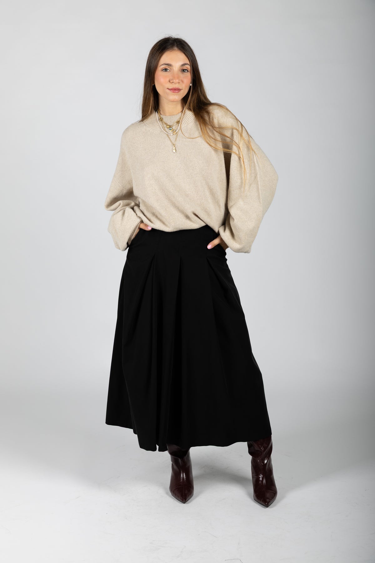 Maglione oversize in cashmere