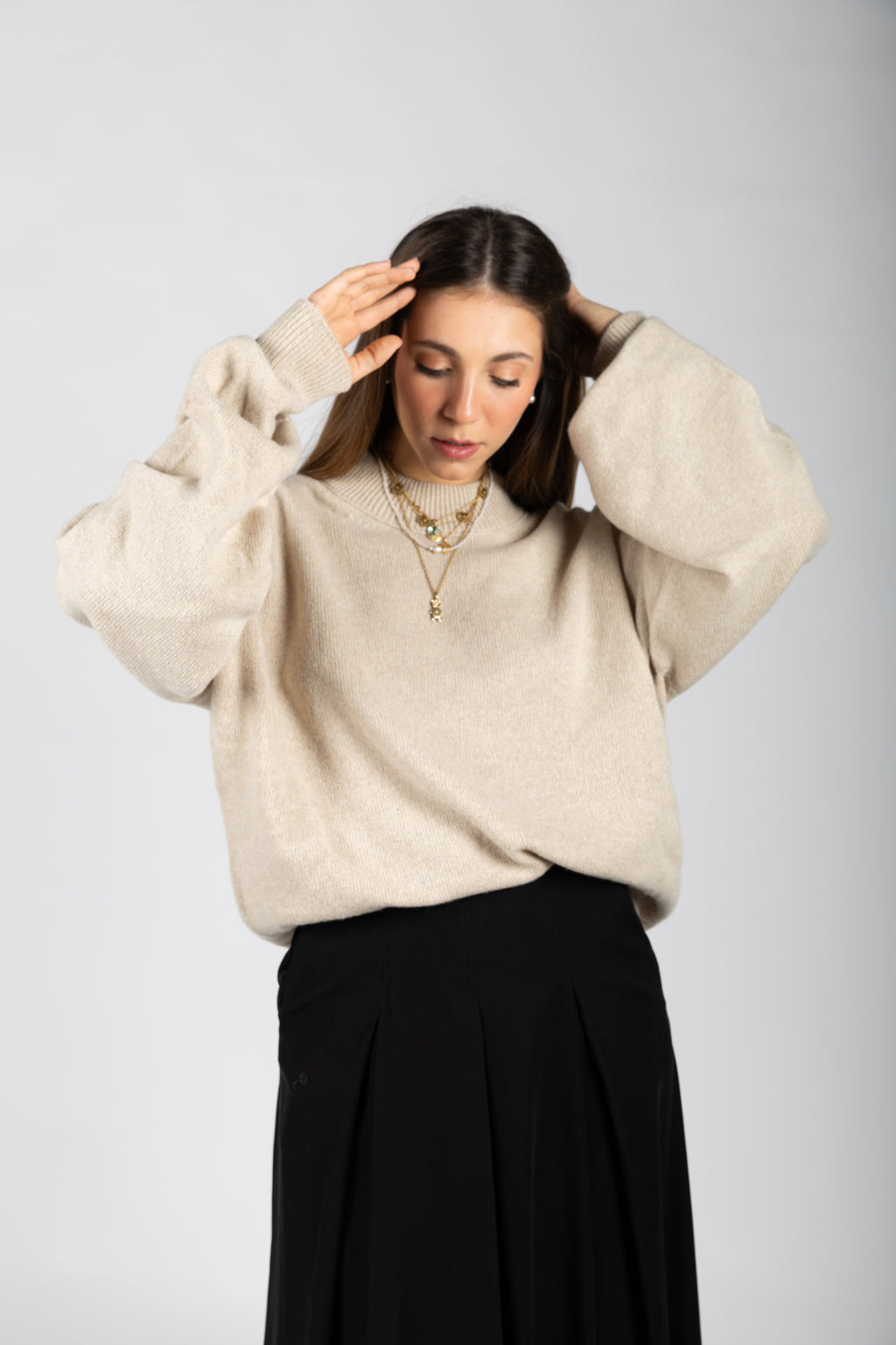Maglione oversize in cashmere