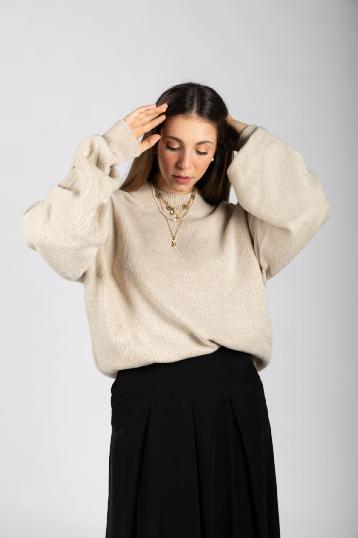 Maglione oversize in cashmere