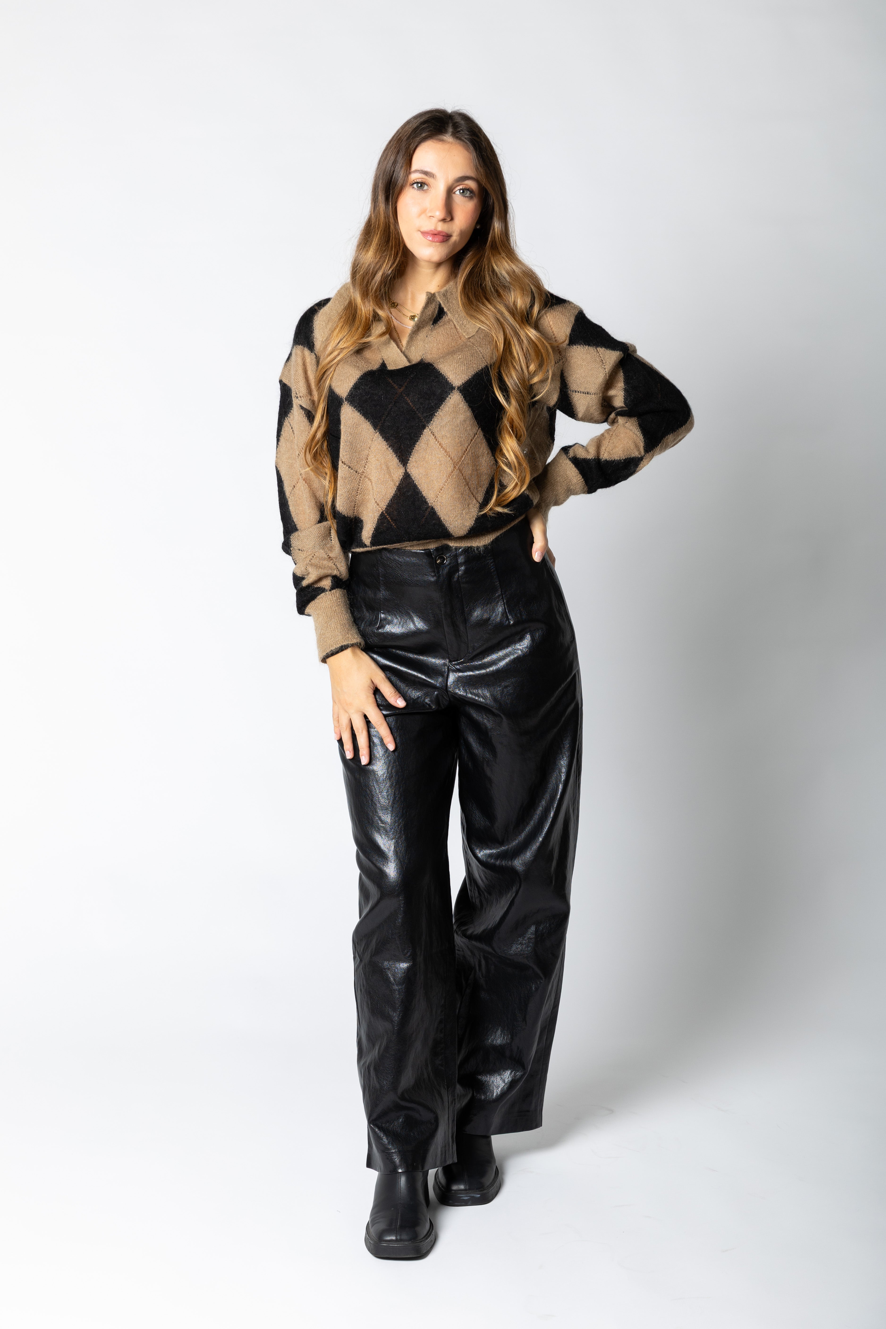 Pantalone in ecopelle Oralie