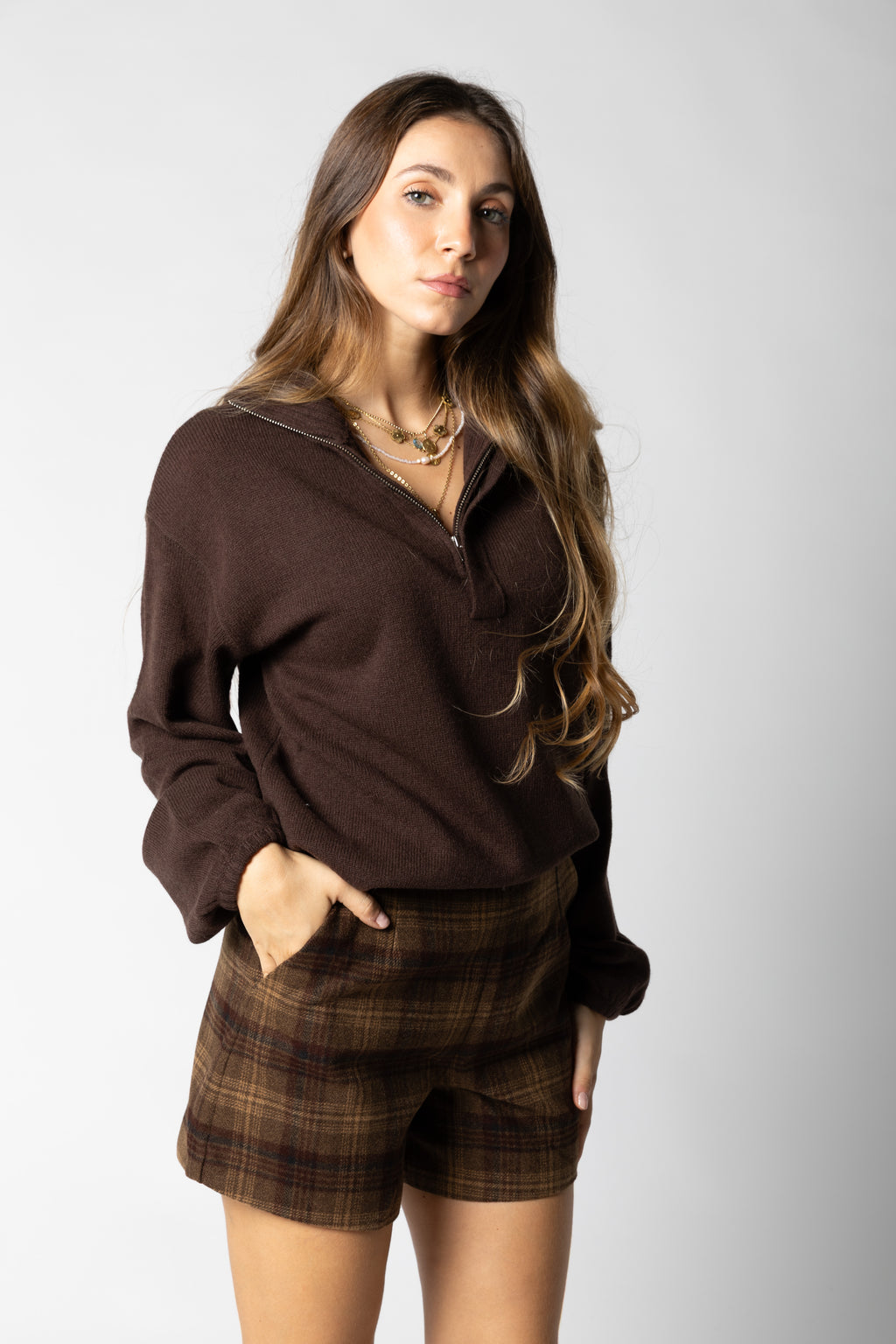 Maglia colletto zip Valaura