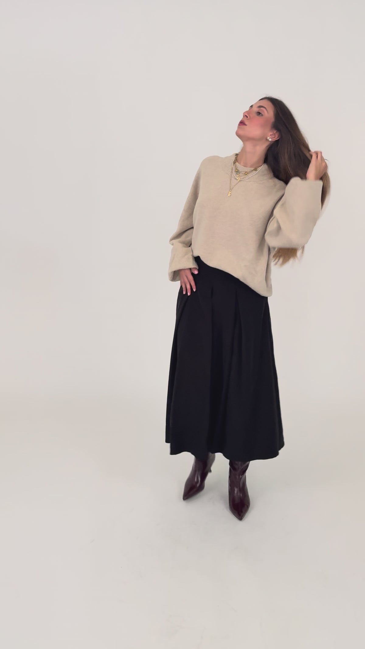 Maglione oversize in cashmere