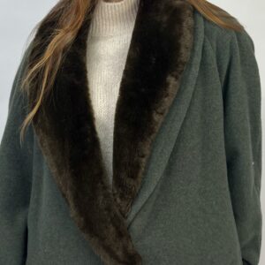 VINTAGE - Cappotto in lana con dettagli pelliccia - immagine 3