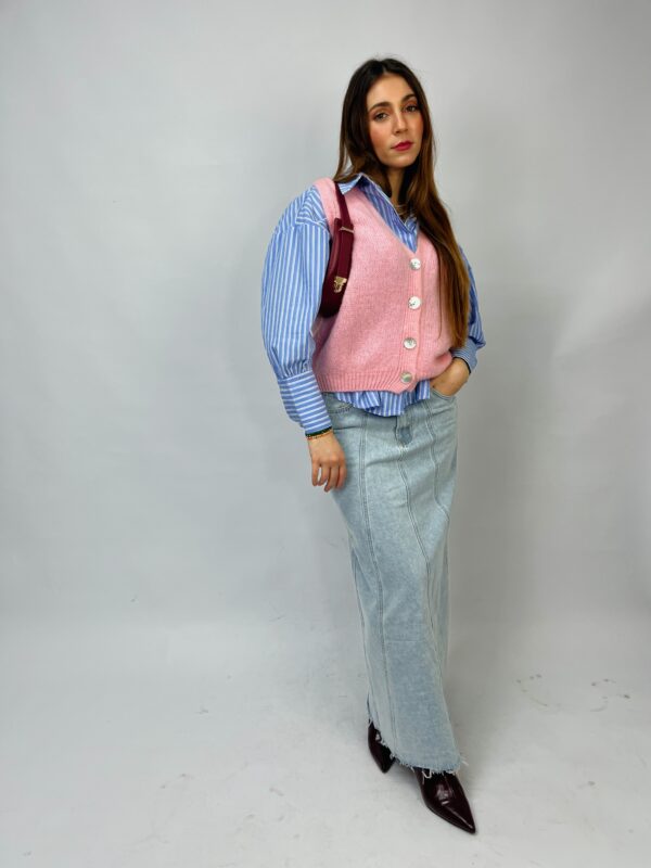 WNDR GRL - Gonna lunga in denim con spacco