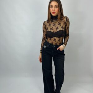 WNDR GRL - Body in pizzo con arricciatura sul collo - immagine 4