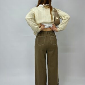 WNDR GRL - Pantalone dritto con cuciture a contrasto - immagine 6