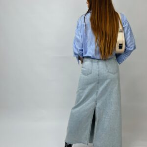 WNDR GRL - Gonna lunga in denim con spacco - immagine 3