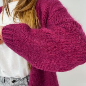 CASHMERE CAPSULE - Cardigan aperto con taglio dritto in mohair - immagine 3